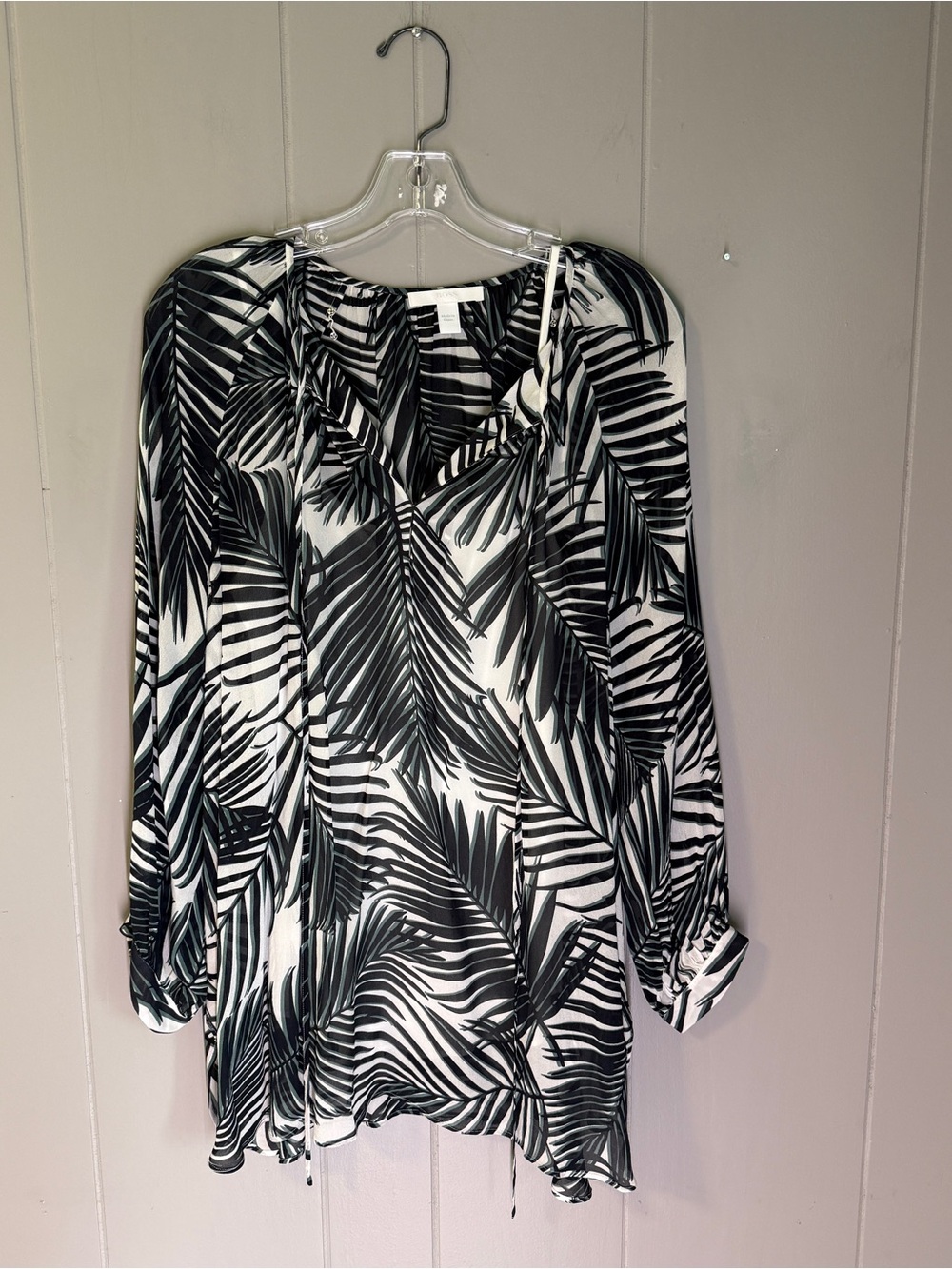 Hugo Boss “Bilinea” Palm Print Flowy Light Weight Summer Blouse Size 8